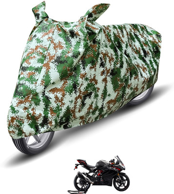 MOCKHE Waterproof Two Wheeler Cover for TVS(Apache RR 310, Green)