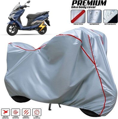 xodi Waterproof Two Wheeler Cover for Suzuki(Burgman Electric, Silver, Red, Multicolor)