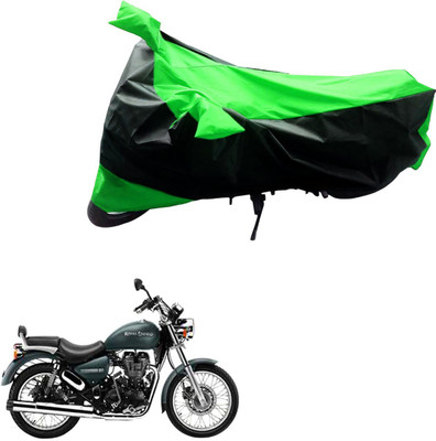 Mdstar Waterproof Two Wheeler Cover for Royal Enfield(Black, Green)