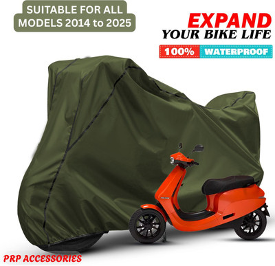 PRPaccessories Waterproof Two Wheeler Cover for Ola(Green, Black)