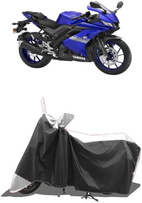 SUGASHRI Waterproof Two Wheeler Cover for Yamaha(YZF R15 V3 BS6 BS6, White, Black)