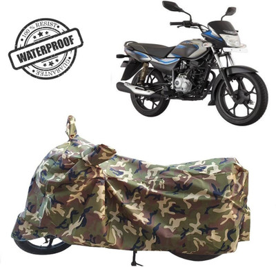 ROYAL AUTO MART Waterproof Two Wheeler Cover for Bajaj(Platina 100, Green, Multicolor)