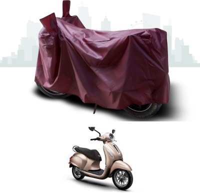 GOSHIV-car and bike accessories Waterproof Two Wheeler Cover for Bajaj(Chetak, Maroon)