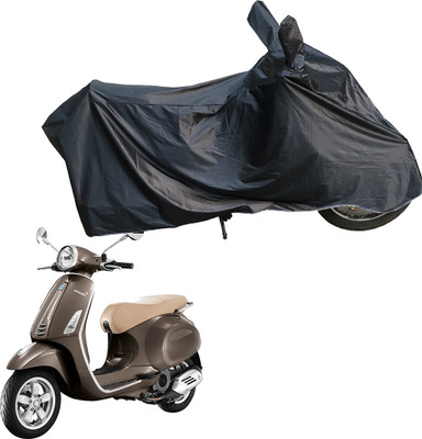 Motodreka Waterproof Two Wheeler Cover for Piaggio(Vespa VXL 125, Black)