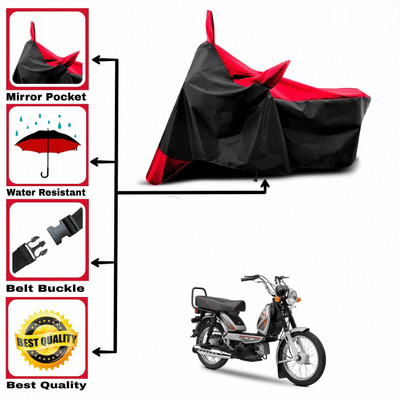 DeepShakshi AUTOMOTIVE Two Wheeler Cover for TVS(XL 100 Comfort, Red, Black)