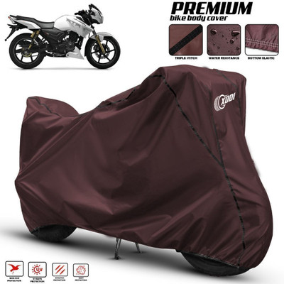 xodi Waterproof Two Wheeler Cover for TVS(Apache RTR 180, Maroon, Black)