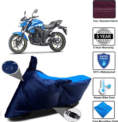 MISSION COLLECTION Waterproof Two Wheeler Cover for Suzuki(Gixxer, Blue)