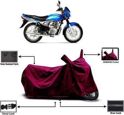 Amexride Two Wheeler Cover for Bajaj(Wind 125, Maroon)
