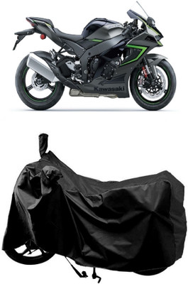AutoKick Two Wheeler Cover for Kawasaki(Ninja ZX 10R BS6, Black)