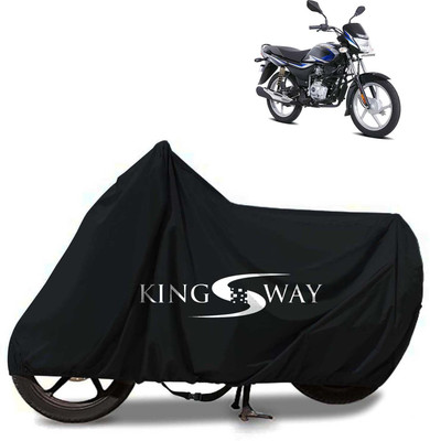 Kingsway Waterproof Two Wheeler Cover for Bajaj(Platina 100, Black)