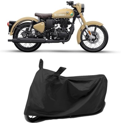 KEDIT Two Wheeler Cover for Royal Enfield(Classic 350 Signals, Black)