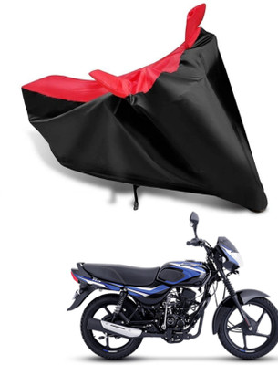 KEDIT Two Wheeler Cover for Bajaj(CT110, Red, Black)