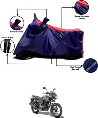 Mdstar Waterproof Two Wheeler Cover for Bajaj(Pulsar 125, Blue, Red)