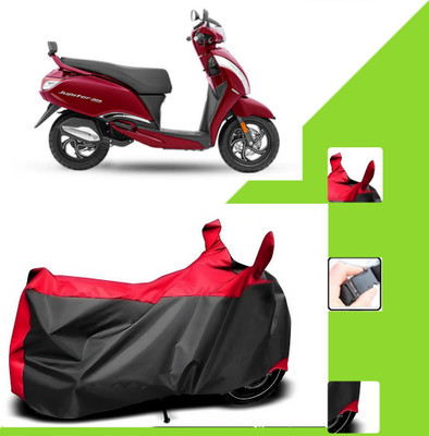 WMIZEXA Two Wheeler Cover for TVS(Black, Red)