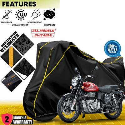 OliverX Waterproof Two Wheeler Cover for Royal Enfield(Bullet, Black)