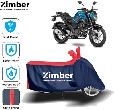 ZIMBER Two Wheeler Cover for Yamaha(FZ25, Red, Blue)