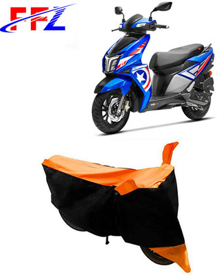 FFZ Waterproof Two Wheeler Cover for TVS(Ntorq 125, Black, Orange)