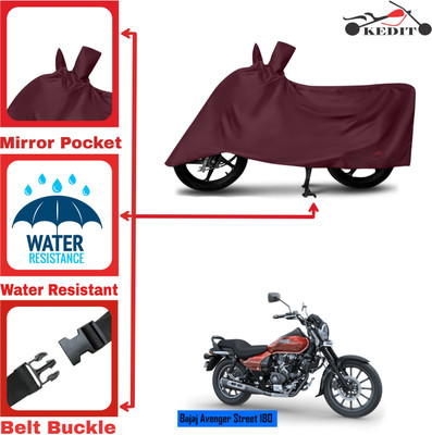 KEDIT Two Wheeler Cover for Bajaj(Avenger 180 Street, Maroon)
