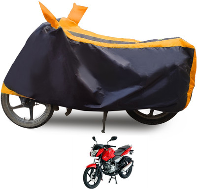 Euro Care Waterproof Two Wheeler Cover for Bajaj(Pulsar 135 LS DTS-i, Orange, Black)