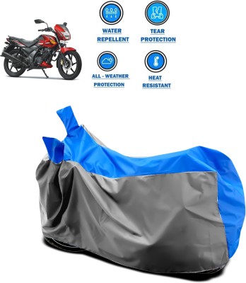 DeepShakshi AUTOMOTIVE Two Wheeler Cover for TVS(Flame SR125, Grey, Blue)