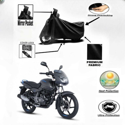 DeepShakshi AUTOMOTIVE Two Wheeler Cover for Bajaj(Pulsar, Black)
