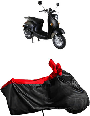Autofly Waterproof Two Wheeler Cover for Evolet(Polo, Red, Black)