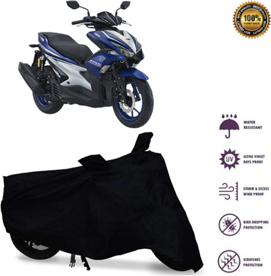 MMSSTAR Waterproof Two Wheeler Cover for Yamaha(Aerox 155 Maxi BS6, Black)