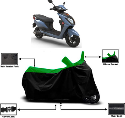 Amexride Two Wheeler Cover for Indus(Yo, Green)