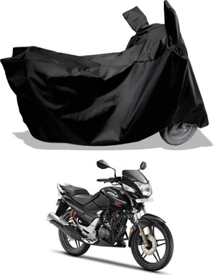 Amexride Two Wheeler Cover for Hero(CBZ, Black)
