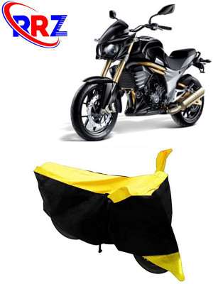 RRZ Waterproof Two Wheeler Cover for Mahindra(Mojo, Black, Yellow)