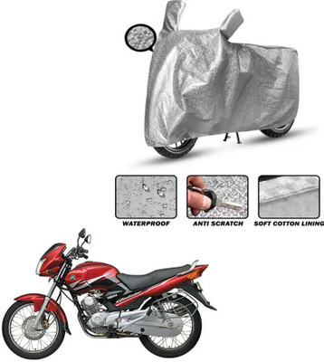 FKOK Waterproof Two Wheeler Cover for Hero(Ambition, Silver)
