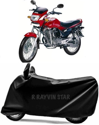 R Rayvin Star Two Wheeler Cover for Hero(Ambition, Black)