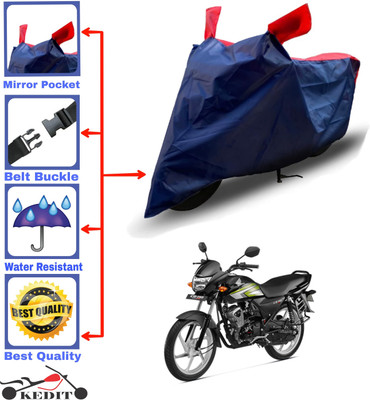 KEDIT Two Wheeler Cover for Hero(CD deluxe, Red, Blue)