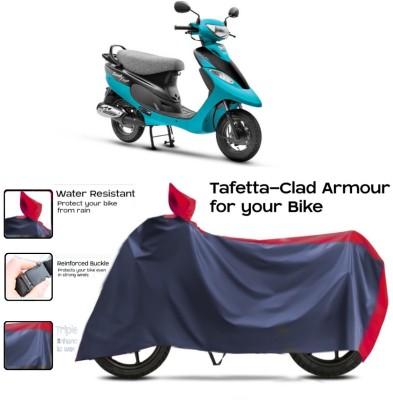 WMIZEXA Two Wheeler Cover for TVS(Pep+, Red, Blue)