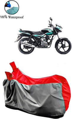 APNEK Waterproof Two Wheeler Cover for Bajaj(Discover 100 DTS-i, Grey, Red)