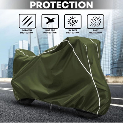 OliverX Waterproof Two Wheeler Cover for Honda(SP 125, Green, White)