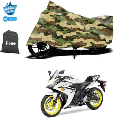 PAGORA Waterproof Two Wheeler Cover for Yamaha(YZF R3, Yellow)