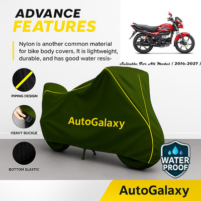 AutoGalaxy Waterproof Two Wheeler Cover for Hero(Passion Plus, Green)