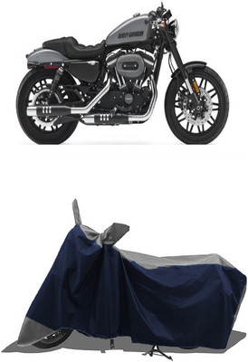 SUGASHRI Waterproof Two Wheeler Cover for Harley Davidson(Roadster, Grey, Blue)