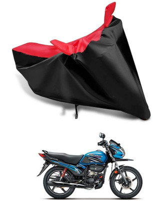 KEDIT Two Wheeler Cover for Hero(Passion Pro TR, Red, Black)