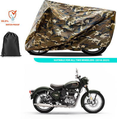 CODOKI Two Wheeler Cover for Royal Enfield(Standard 350, Yellow)