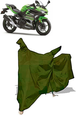 Amexride Two Wheeler Cover for Kawasaki(Ninja 400, Maroon)