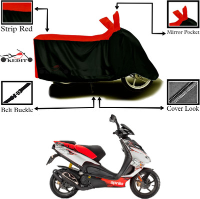 KEDIT Two Wheeler Cover for Aprilia(SXR 160, Red, Black)