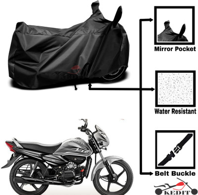 KEDIT Two Wheeler Cover for Universal For Bike(Splendor NXG, Black)
