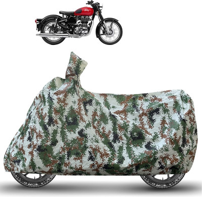 Caronix Waterproof Two Wheeler Cover for Royal Enfield(Classic 350, Green)