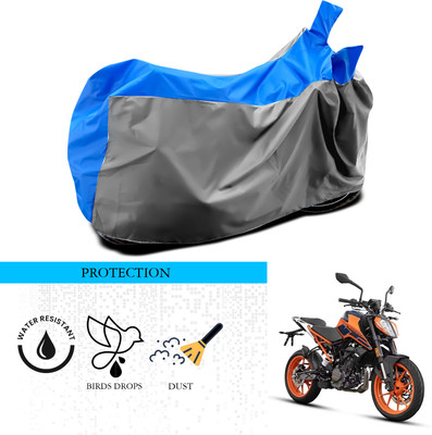SnehaSales Waterproof Two Wheeler Cover for KTM(200 Duke, Grey, Blue)