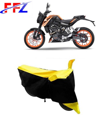 FFZ Waterproof Two Wheeler Cover for KTM(125 Duke, Black, Yellow)