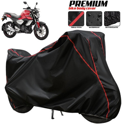 xodi Two Wheeler Cover for Yamaha(FZ S V3.0 FI, Black, Red, Multicolor)