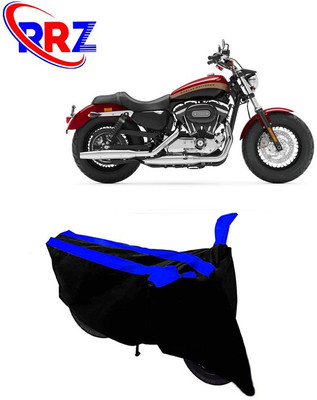 RRZ Waterproof Two Wheeler Cover for Harley Davidson(1200 Custom, Black, Blue)