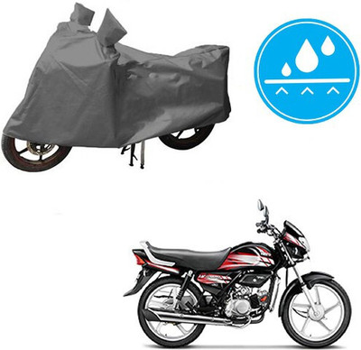 DeepShakshi AUTOMOTIVE Waterproof Two Wheeler Cover for Hero(HF Deluxe, Grey)